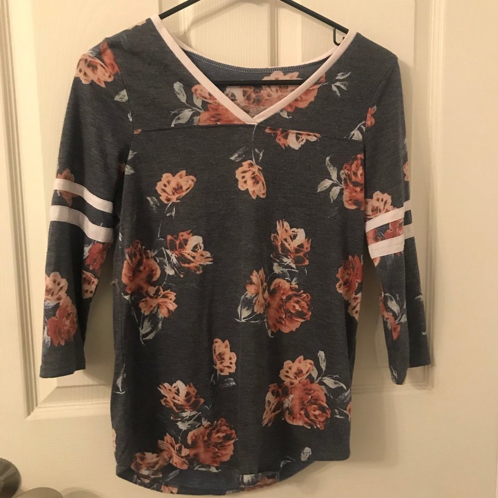 Floral Baseball Tee